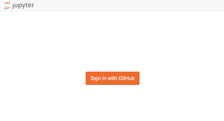 The GitHub authenticator login button.